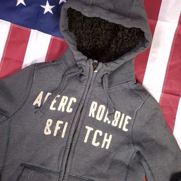 오리지날 아베크롬비 양털 울프죠 후드 집업