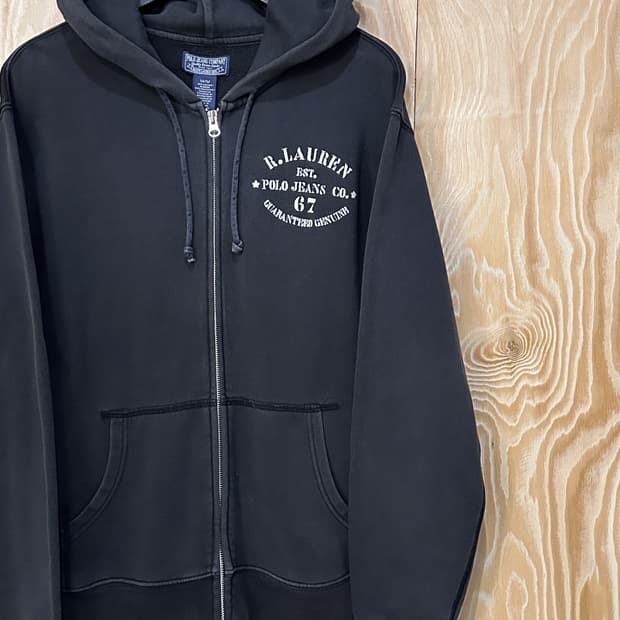 폴로 진스 컴퍼니 U.S.N 스텐실 로고 후드집업