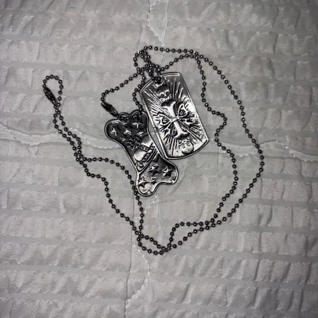 비비안웨스트우트 아카이브 실버 군번줄 도그태그 목걸이