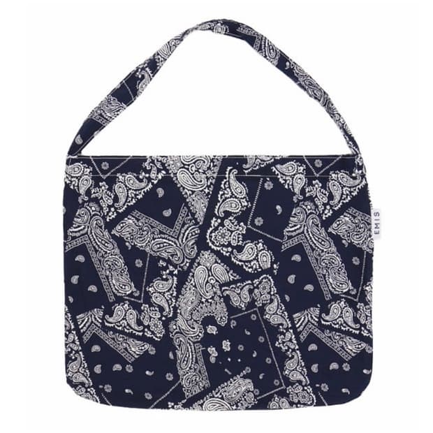 이미스 에코백 페이즐리 네이비