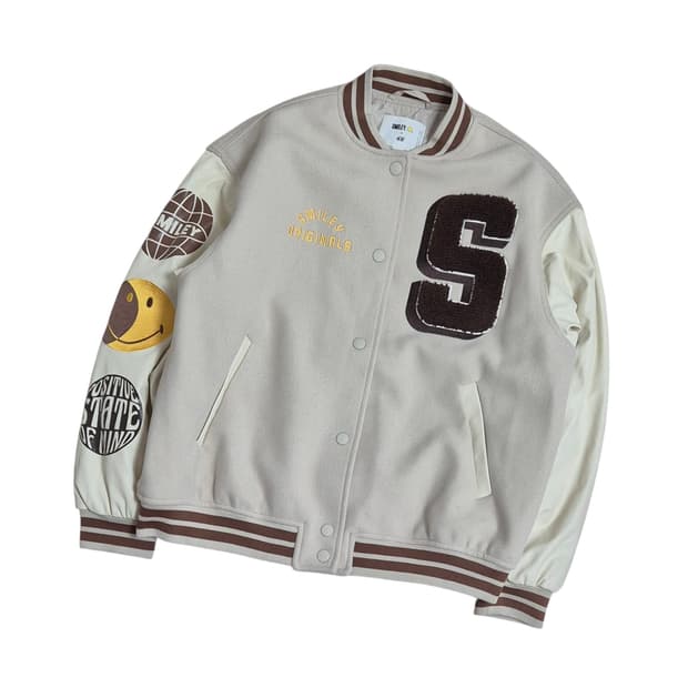 H&M 스마일리 바시티 자켓