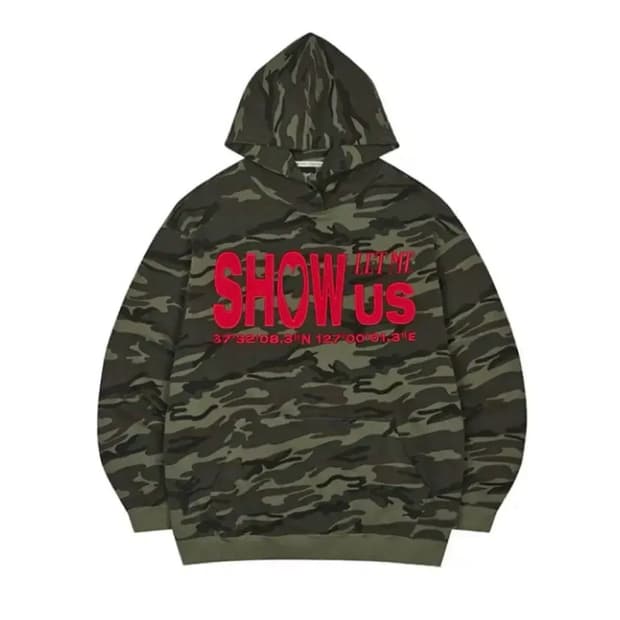 러브이즈트루 카모 후드티SH SHOW US HOODIE(KHAKI)
