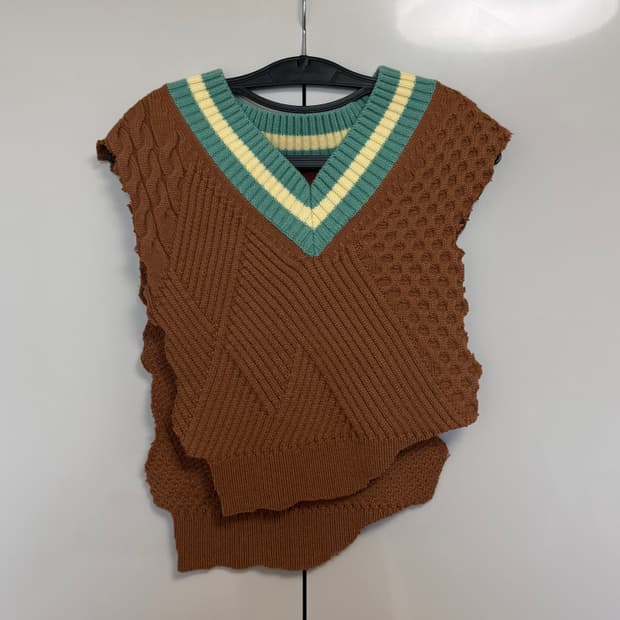 아더에러 Warning 니트 베스트 20FW