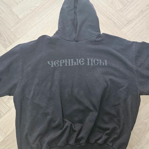 이지 x 고샤  블랙 독스 후드 블랙 3