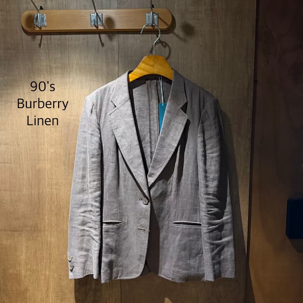 90‘s Burberry 버버리 Linen jacket 