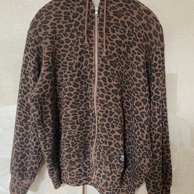 [S] 슈프림 써멀 후드 집업 레오파드 - 25SS