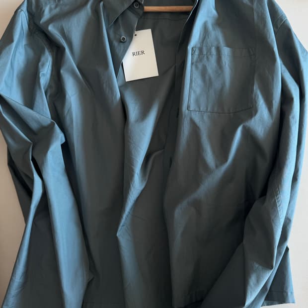 rier 포플린 숏 셔츠