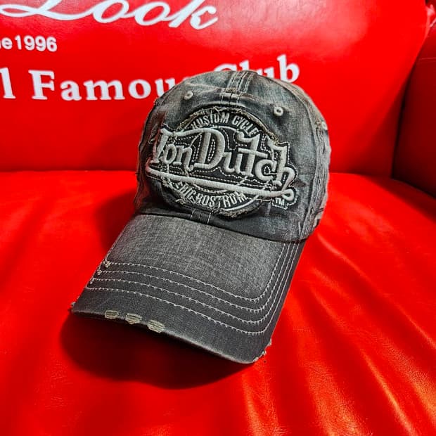 본더치(Vondutch) Vintage Y2k 빅로고 워시드 볼캡