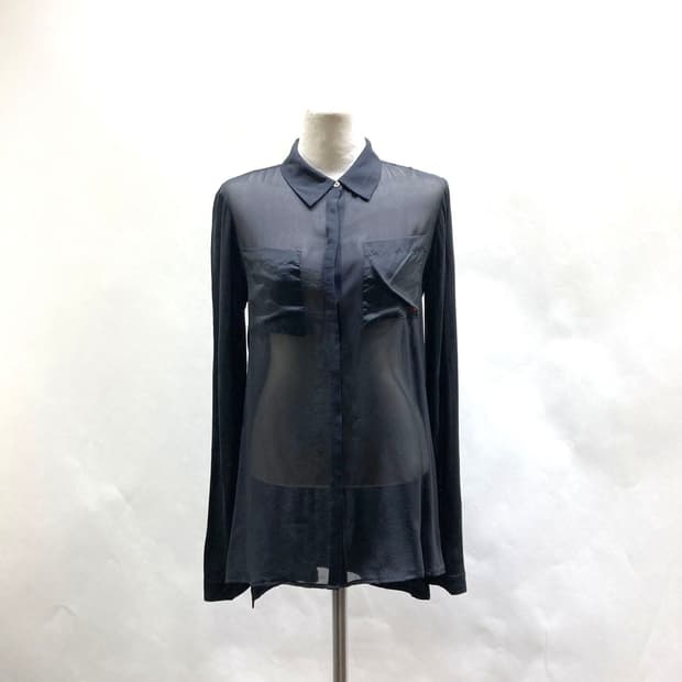퓨어 DKNY 실크시스루셔츠 85