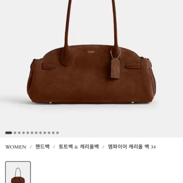 코치 엠파이어 캐리올 백 34 브라운