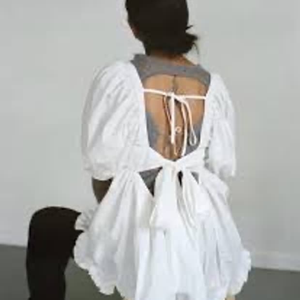 Cecilie Bahnsen 백리본 퍼프 블라우스