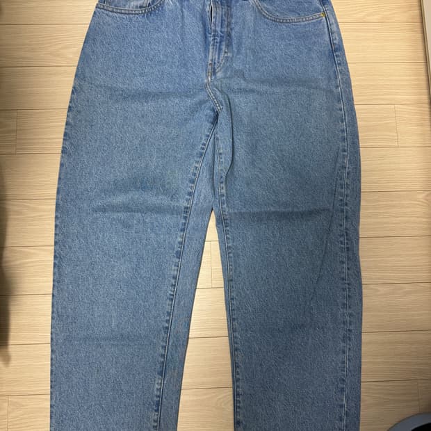 슈프림 배기진 워시드 인디고