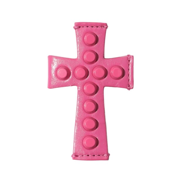 스컬프터 Cross Stud Strap Wallet Pink