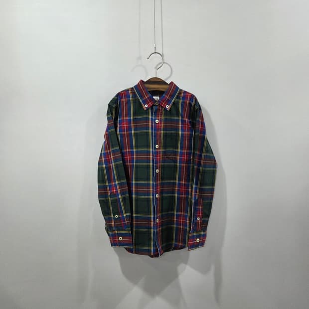 갭 키즈 버튼다운 타탄체크 셔츠 M/8