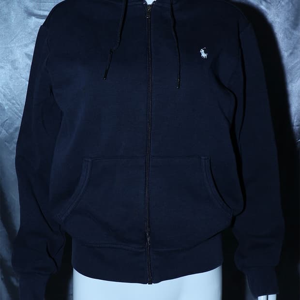 Polo Ralph Lauren 네이비 풀집업 후드 스웨트셔츠