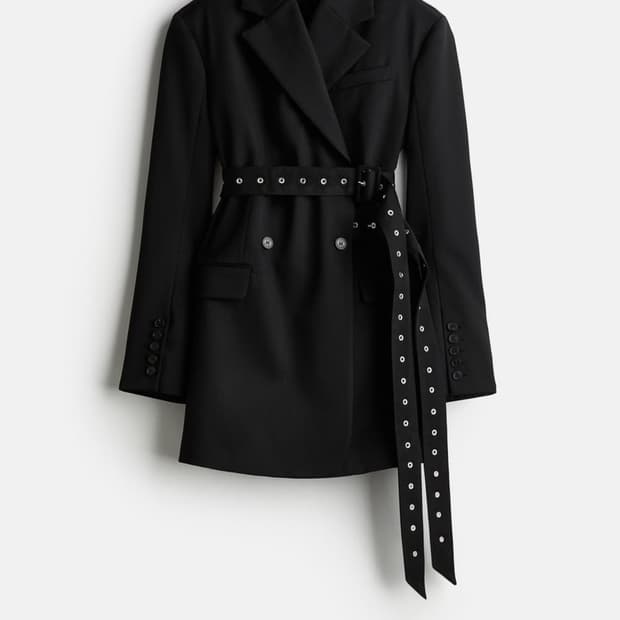 [M] H&M rokh 벨티드 울 자켓 새상품급