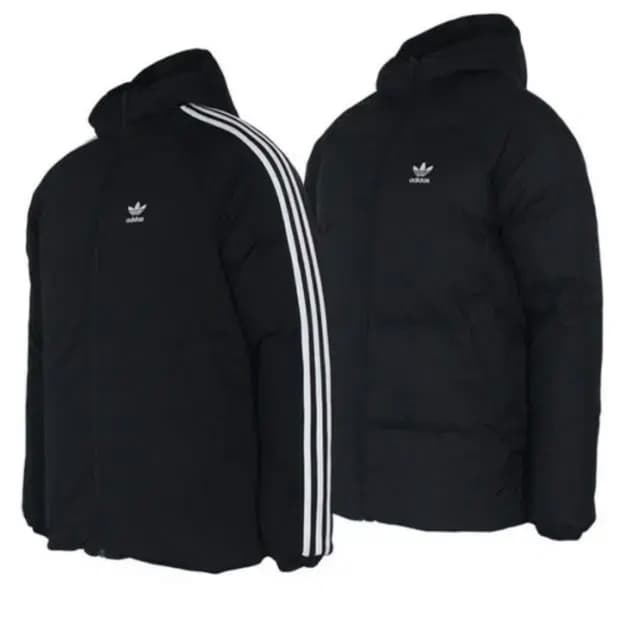 아디다스 리버시블 다운 패딩 블랙 xs