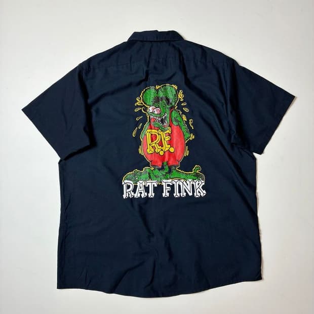 Selected 00's 빅프린팅 반팔 코튼 셔츠 PN9491