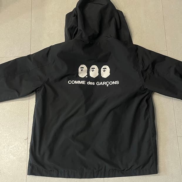 BAPE x CDG Hooded Windbreaker Jacket S
