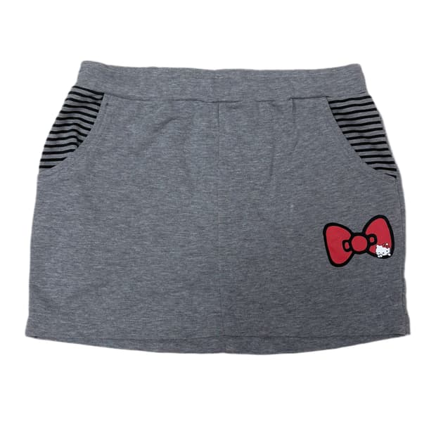 일본 헬로키티 핀터깔 스트라이프 포인트 갸루 츄바 스커트 