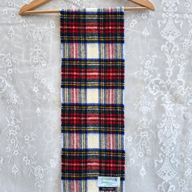 스코틀랜드산 체크 머플러