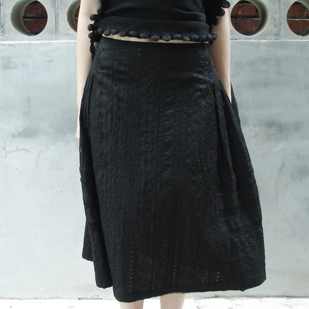COMME des GARÇONS lace panel skirt