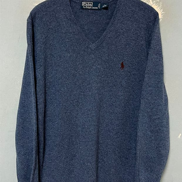 POLO 폴로 남자 울 니트 브이넥 캐주얼 L 100