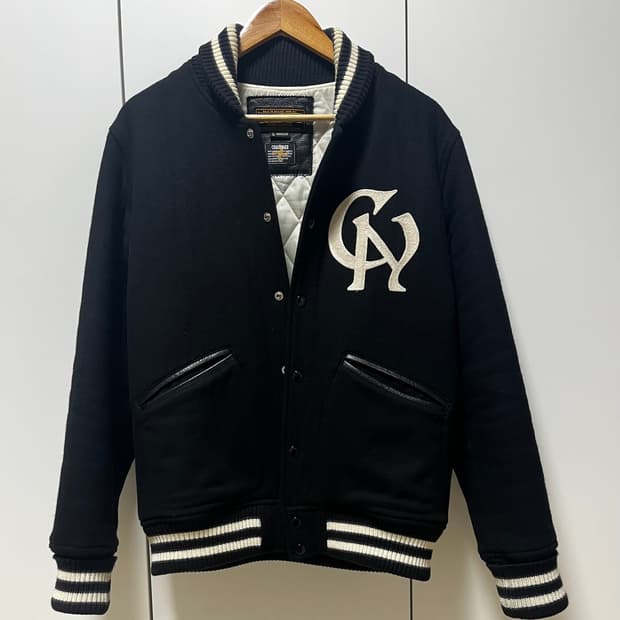 네이버후드 x 챌린저 wool varsity jacket L size