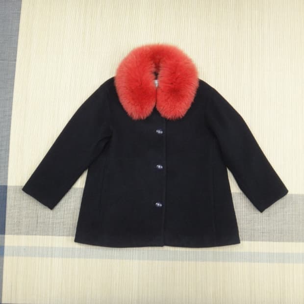 (FREE) 쥬시꾸뛰르 쥬시 퍼 카라 솔리드 코트