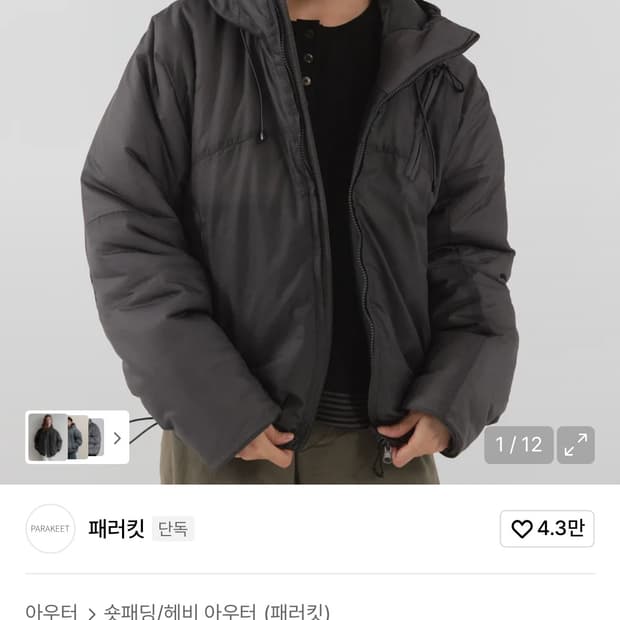 패러킷 패딩