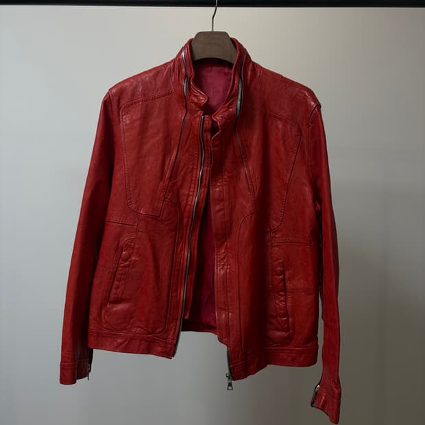 (102) 레드 락시크 이탈리아 램스킨 자켓