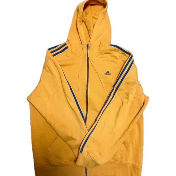 아디다스 올드스쿨 머스타드 후드 집업