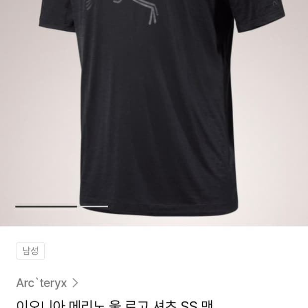 아크테릭스 이오니아 메리 올로고 셔츠ss맨