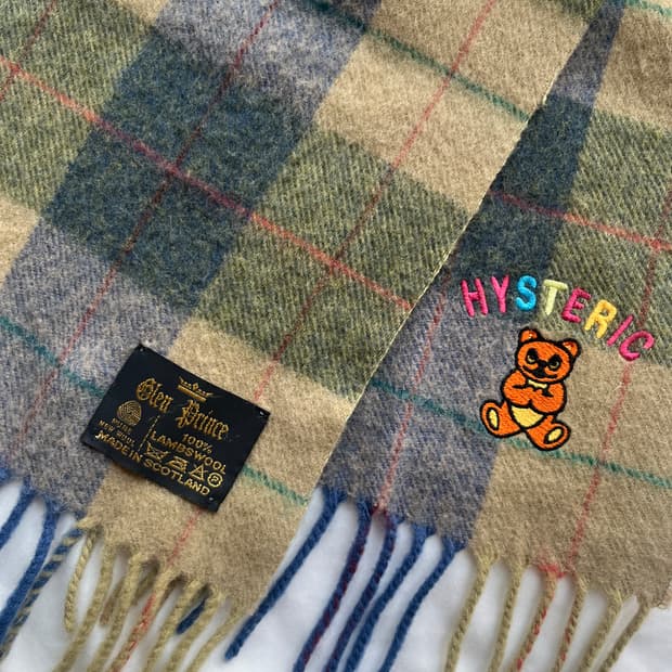 히스테릭 글래머 아카이브 스코틀랜드 램스울 목도리 머플러