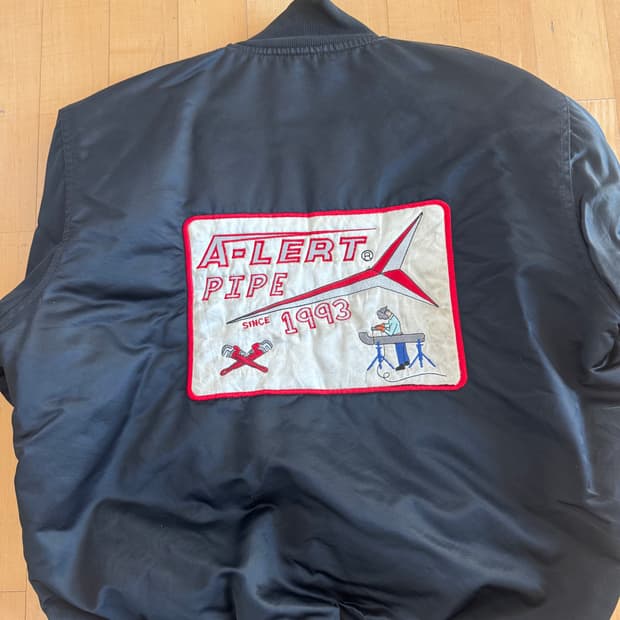 빈티지 블루종 점퍼