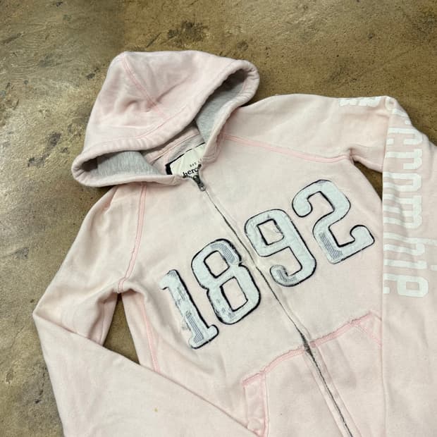 아베크롬비 딸기우유 핑크 후드집업