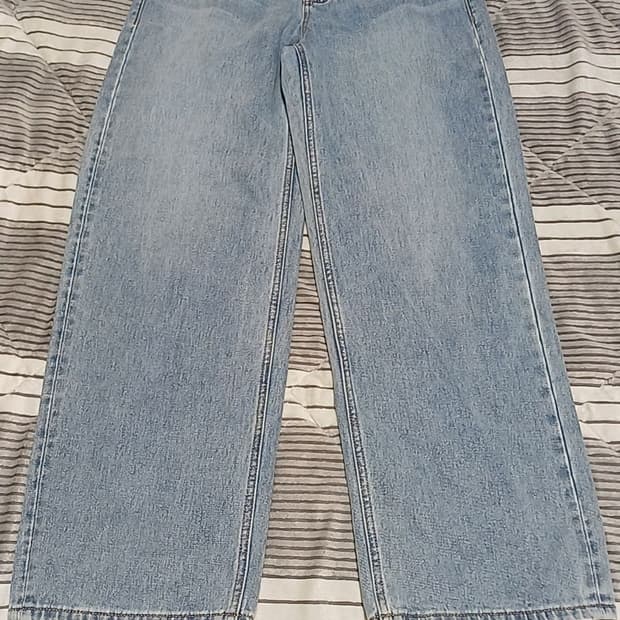 무신사 와이드 연청바지 실측30인치 기장110