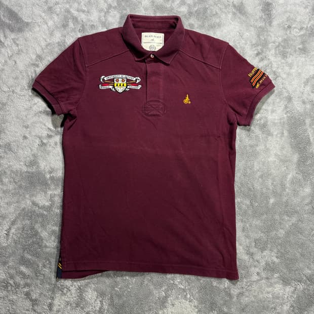 빈폴 빈티지 옥스포드 버건디 카라티