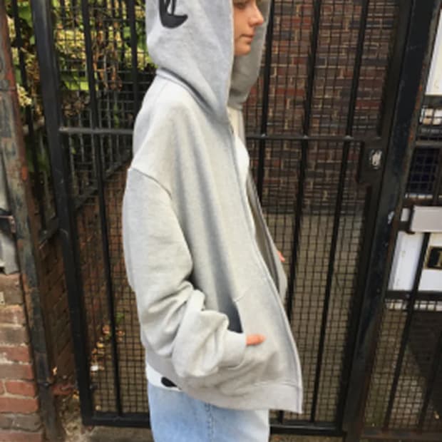 이알티알 x 니들 후드집업 그레이 l