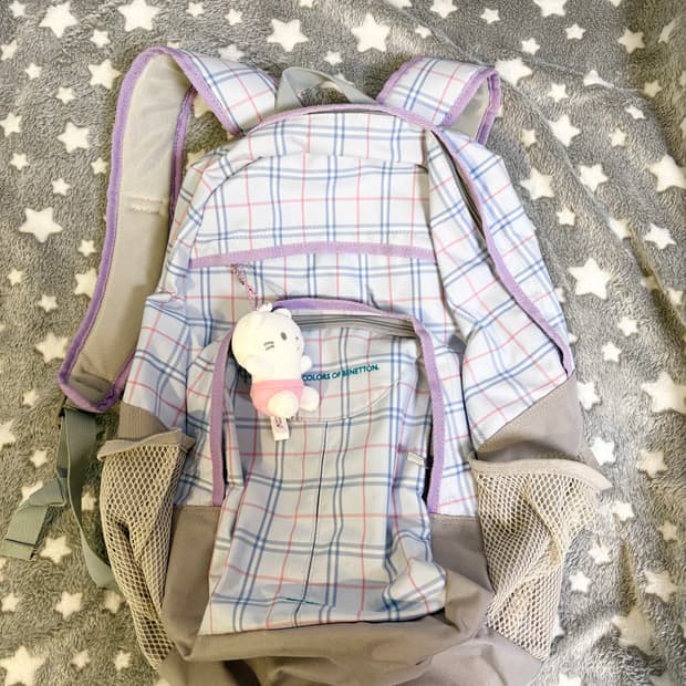 benetton 베네통 일본 빈티지 체크 백팩 가방 모리걸