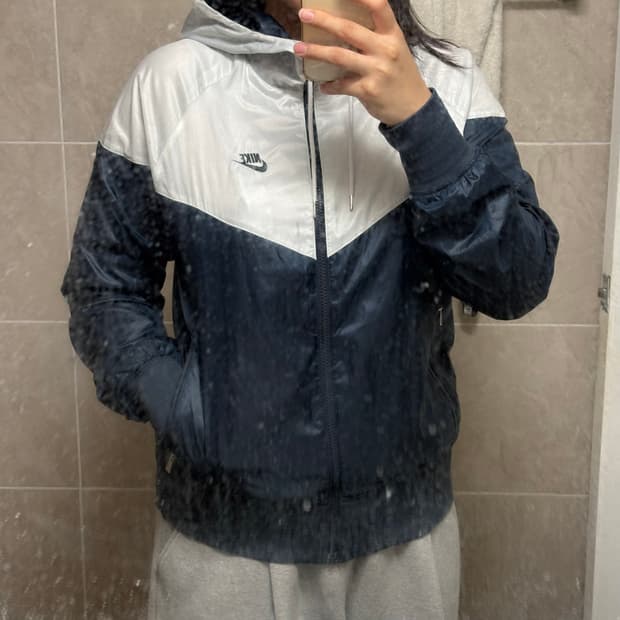 희귀) 나이키 윈드러너 배색 바람막이 (네이비 화이트)