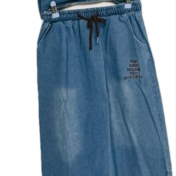 JEANS 데님 스커트 후드 코트 여성 투피스 세트