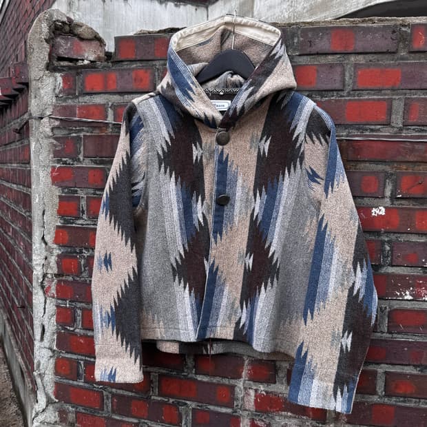 Nanea 에스닉 나바호 크롭 후드자켓 