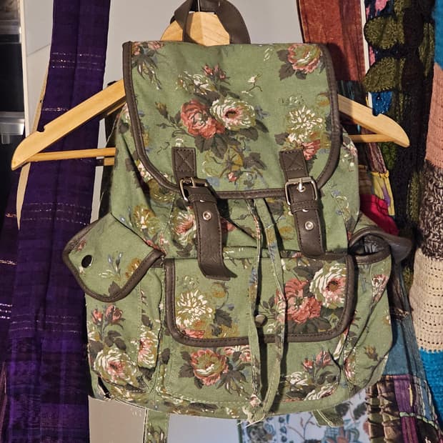 말차 레드꽃 모리백팩