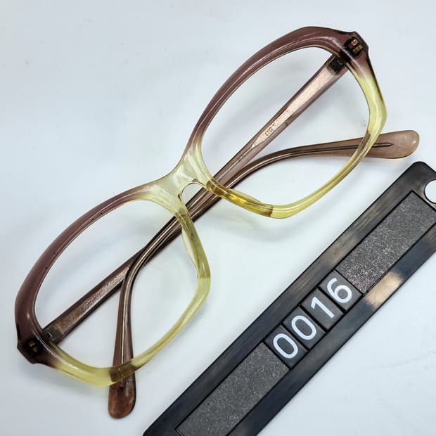 90s 일본 빈티지 Papion 208 브라운 옐로우 투톤 안경테 일제