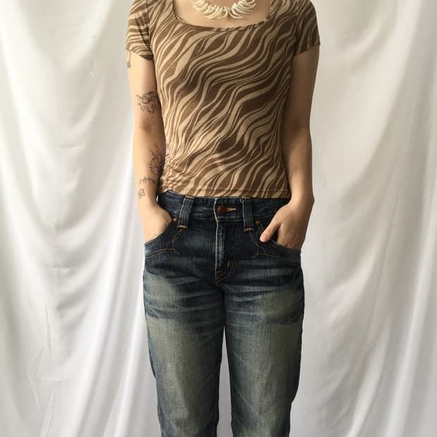 Zebra pattern t shirt