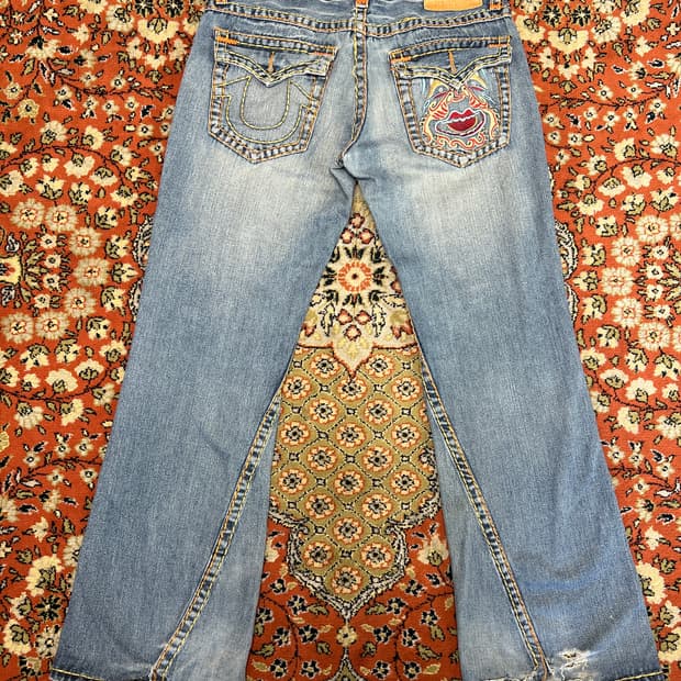 [34] 트루릴리전 아트워크 부츠컷 플레어 데님팬츠