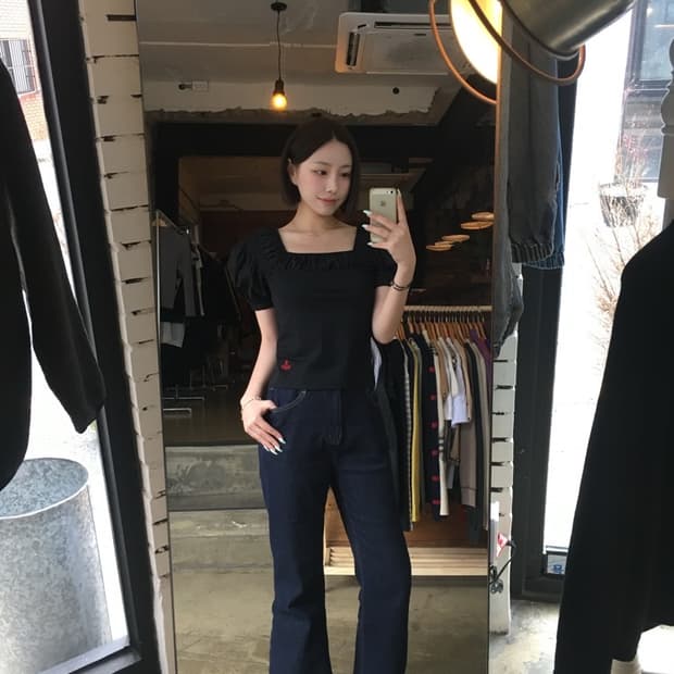 16433 - 비비안 웨스트우드 레드 라벨 스퀘어넥 블라우스