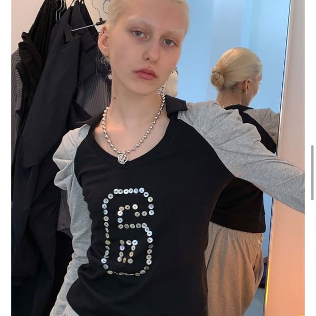 스컬프터 Good Girl Collar Tee Black