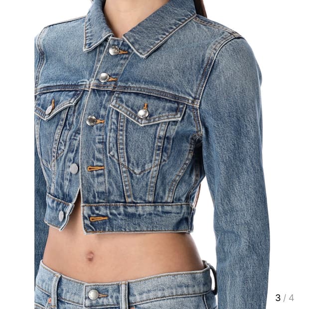 알렉산더왕 크롭 데님자켓 s